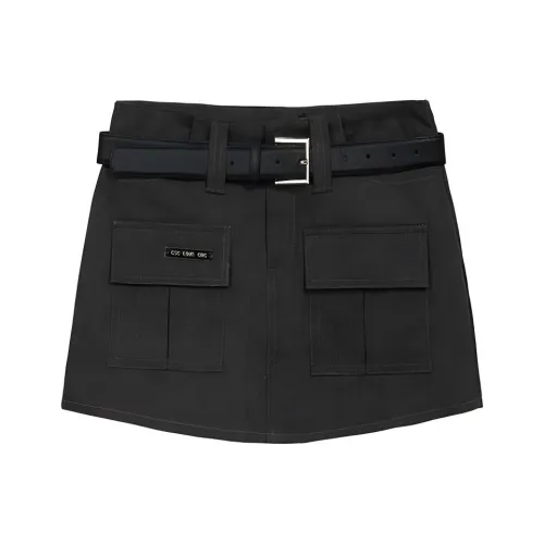 PASSCODIO Карго Юбки Короткие Женские Темно-Серый