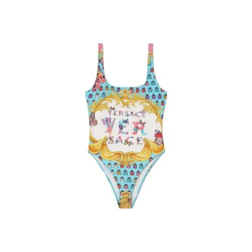 VERSACE Синие Женские Ван-Пис Купальники