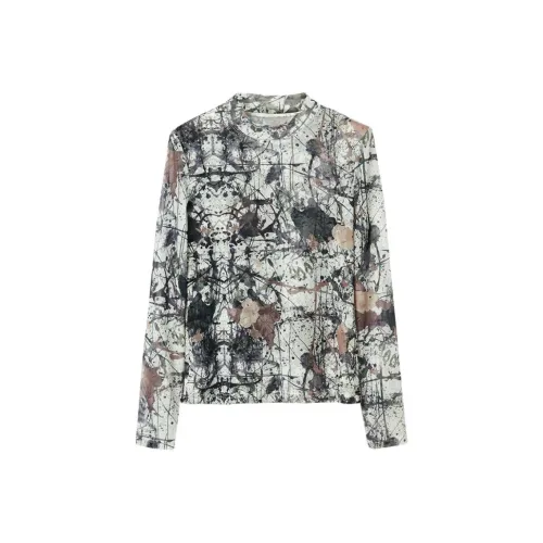 XIRAN Чернила Многоцветные, Случайный Напечатанный рисунок Распределение Женские Футболки