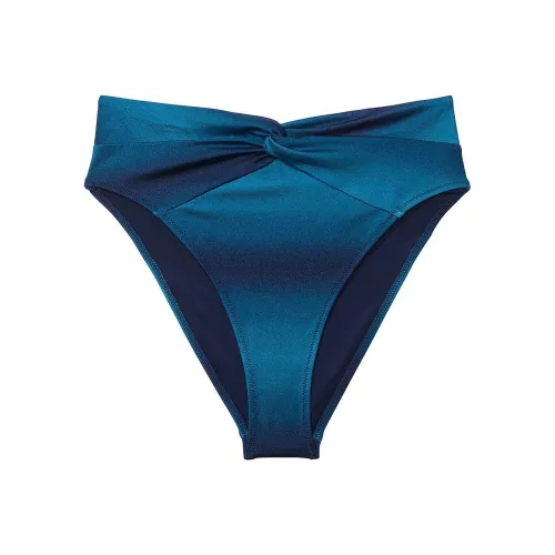 Victoria's Secret Mix Match Высокая Талия Твист Cheeky Бикини Низ BO Плавки Женские Синий Градиент