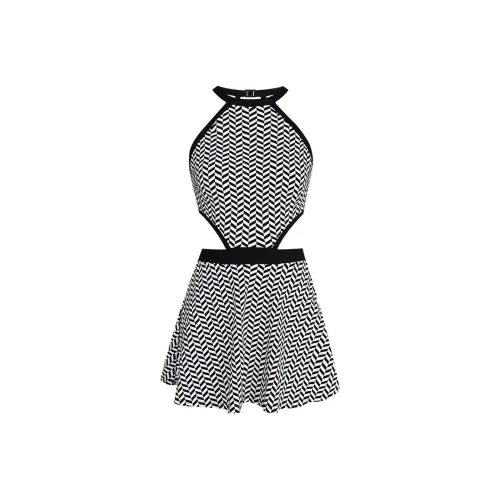 BALNEAIRE Винтажный черный Белый Женские ван-пис купальники