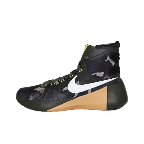 Nike Hyperdunk 2015 Slip-resistant Abrasion-resistant High Top Баскетбольные кроссовки Унисекс Черный