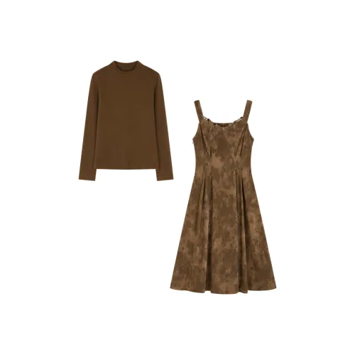 Mo Han Yi Mei Комплект с юбкой Женские Кофе