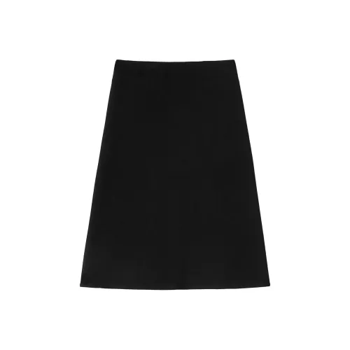 JIL SANDER SS24 Повседневный Длинный Юбка Женская Обсидиановый Черный