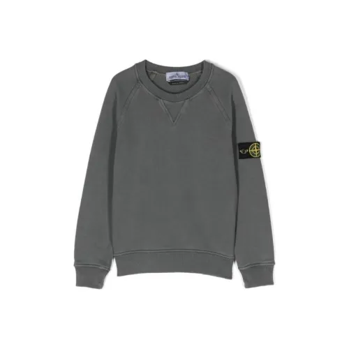 STONE ISLAND Серый Kids Свитшоты