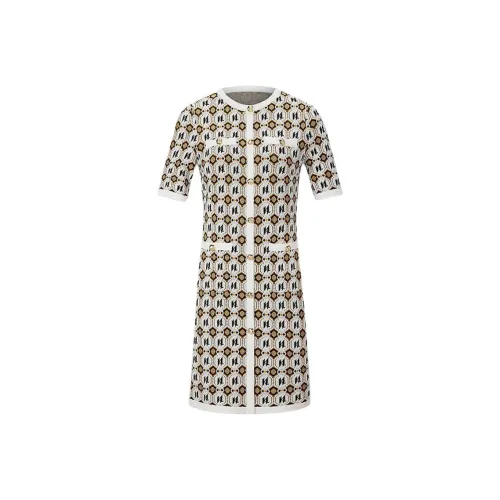 KARL LAGERFELD Короткий рукав Платье Женское Многоцветное
