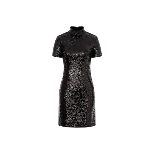 MO CO Черный Женский Ципао