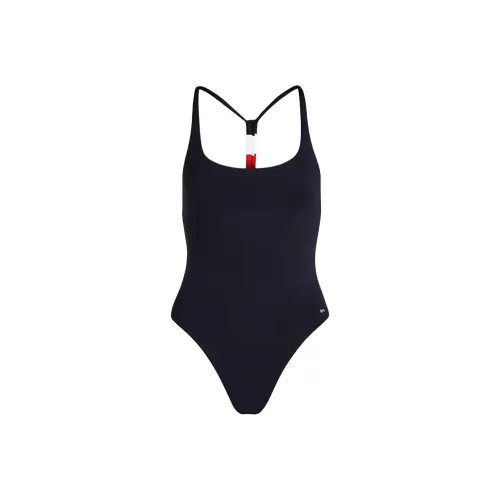 Tommy Hilfiger Racerback Mayo Van Pis Купальник Женский Морской Синий
