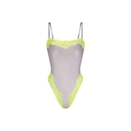 SKIMS Кружево Плавание CAMI Ван-Пис Ван-Пис Купальник Женские Chrome Chrome Покрытый Цвет