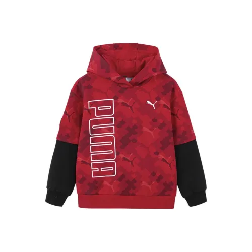 PUMA Свитшот Sportstyle Series SS25 Красный Черный Тон 00369 Детский