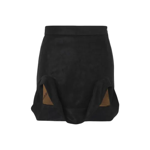 Vivienne Westwood Mini Frame Skirt Casual Short Skirts Women's Black