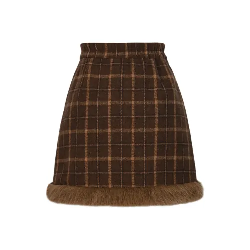 SNBL Повседневные короткие юбки женские коричневый