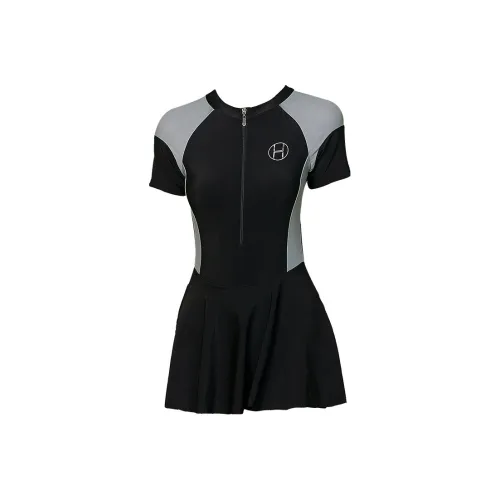 HAOZHILANG Черный Женские Купальники One Piece