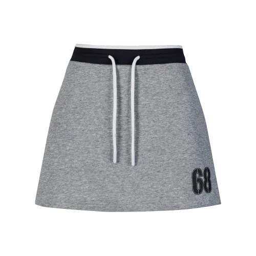Wen Shan Повседневные короткие юбки Женские Серый