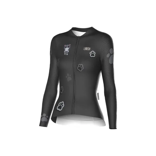 LAMBDA Велосипедная одежда Женская Черная Серый Кошка