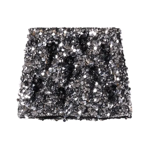 Miss Sixty Повседневные короткие юбки Женские Серебристые