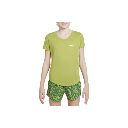 nike Dri Fit T-рубашка Детская одежда Тренировки T-рубашка Циановый Детский
