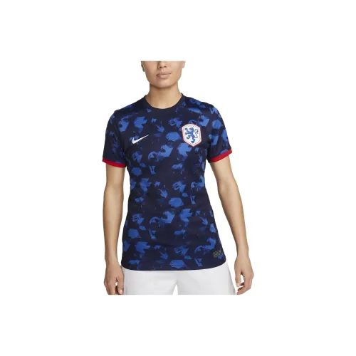 NIKE Синий Женская Футбольная Джерси