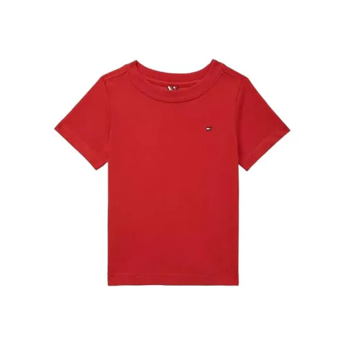 Tommy Hilfiger Детская одежда Твердый T Рубашка T Рубашка Малыш Красный