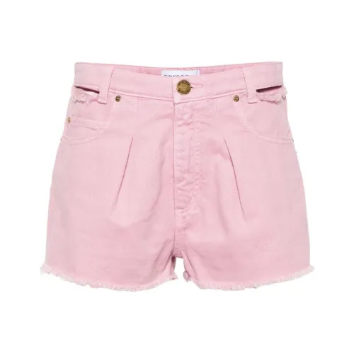 PINKO SS24 Джинсовые шорты Женские Розовые