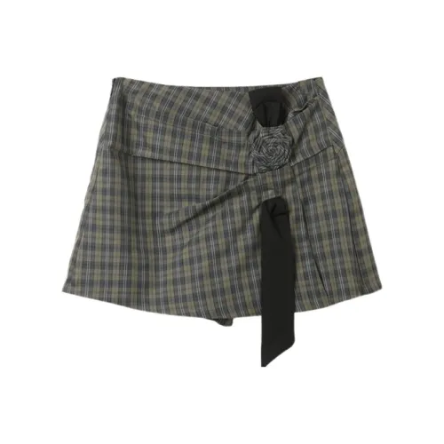 SETIROM Повседневные короткие юбки женские зеленые