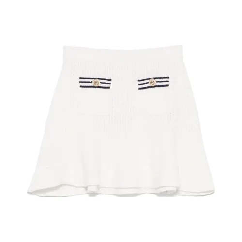 Self Portrait SS25 Повседневные короткие юбки Женские Белые