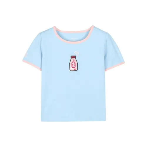 Skechers Hankou No. 2 Factory Joint Series T-рубашка Детская Светло-Небесно-Синий