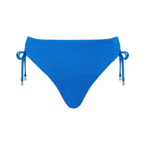 Victoria's Secret BLUEBELLA Shala Регулируемый Высокий Обхват Талии Бикини Трусы O Плавки Женские Океан Синий