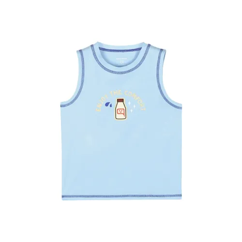 Skechers Hankou No. 2 Factory Joint Series T-рубашка Светло-небесно-голубой Детская