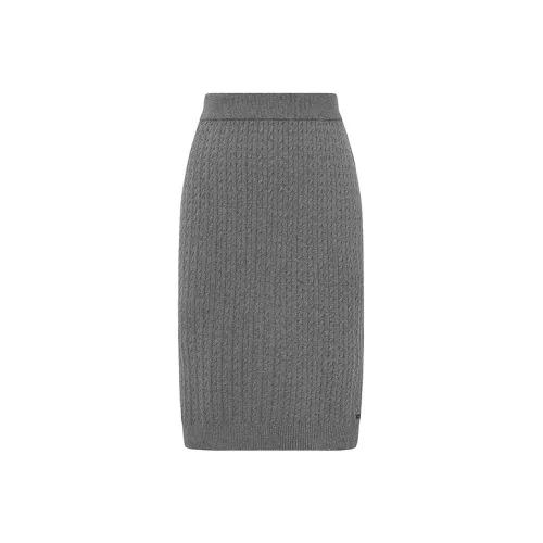 d'zzit Повседневные короткие юбки Женские Средне-серый