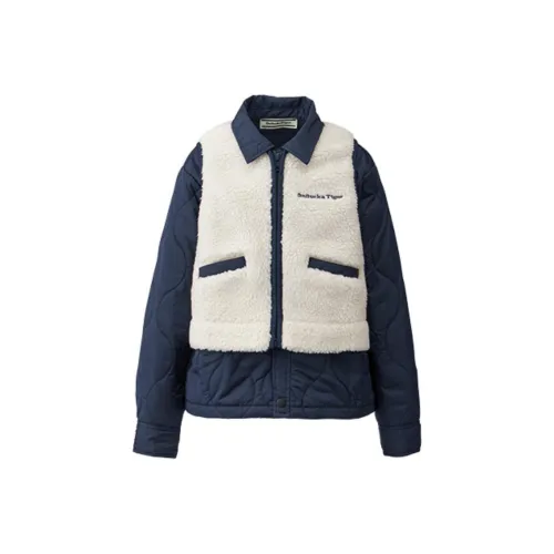 Onitsuka Tiger Куртки Пальто Темно-синий Экрю Дети Возраст 3-7 Лет