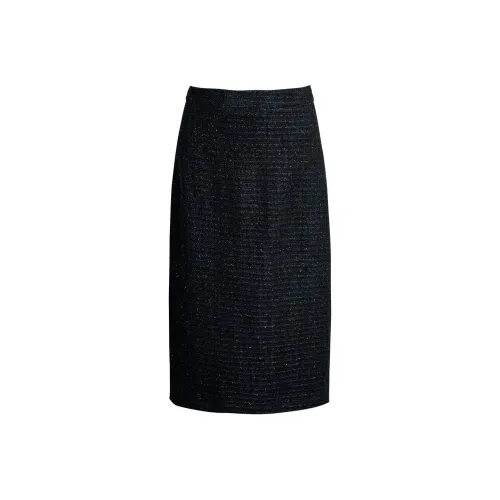 ROEYSHOUSE Повседневный Длинный Юбка Женские Черный