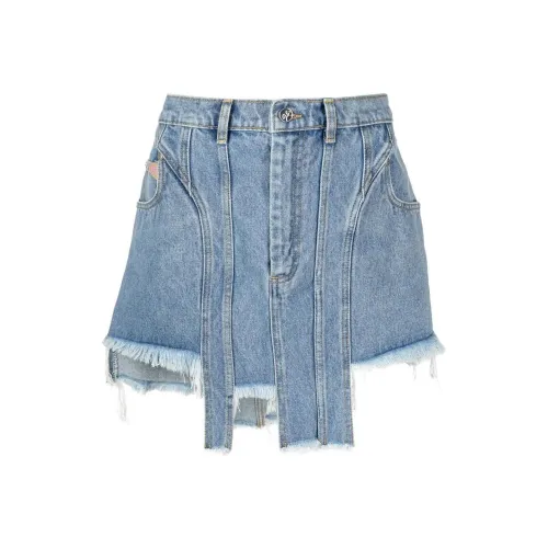 NATASHA ZINKO Синие Женские Джинсовые Короткие Юбки