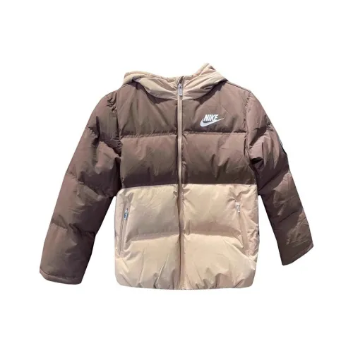 Nike Пуховик Коричневый Хаки Подростки