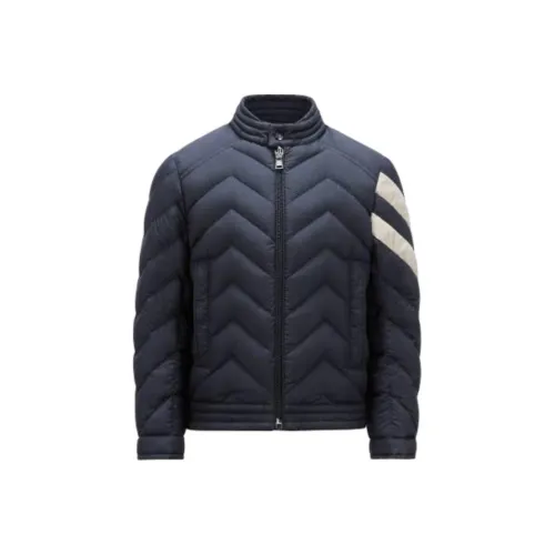 Moncler Хлопковый пуховик Синий Детский