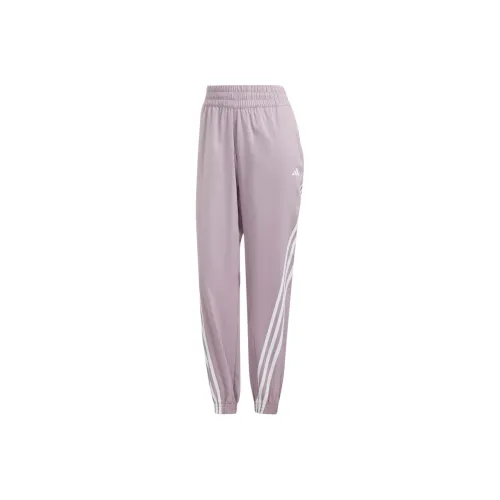 Adidas Серо-фиолетовые Женские Спортивные Брюки