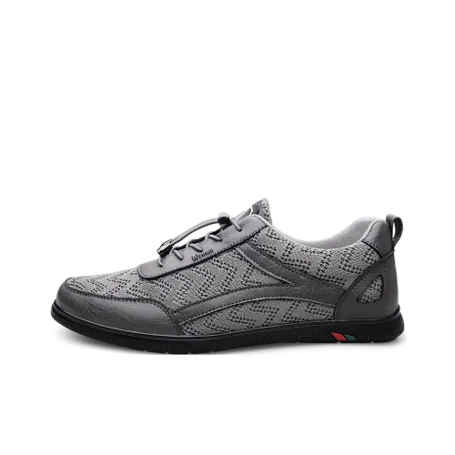 Wen Nai Мужские повседневные туфли Low Top Серые Мужские