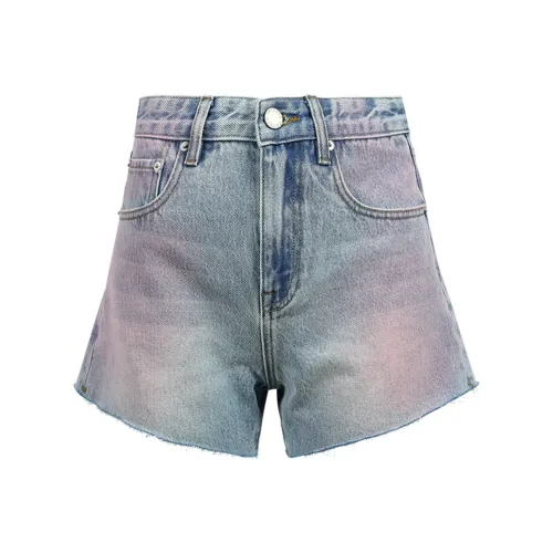 Valeria Obbaco Джинсовые шорты Женские Синие Розовые