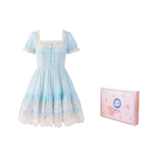 Tokyo Season Короткий рукав Платье Женское Gift Box Set Синий Остров Цветная глазурь