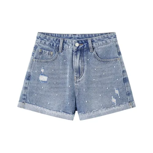 Pit Джинсовые шорты Женские Светлый деним