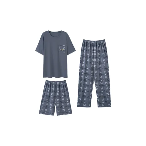 Floating Light Islands Пижама Набор Мужской Темно-Синий