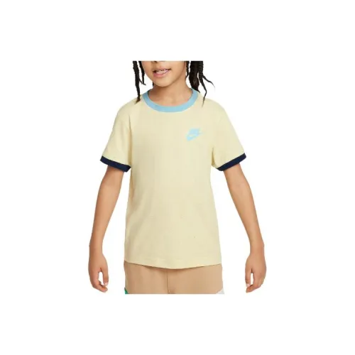 nike T-рубашка Детская одежда Little Graphic Ringer T-рубашка Желтая Детская