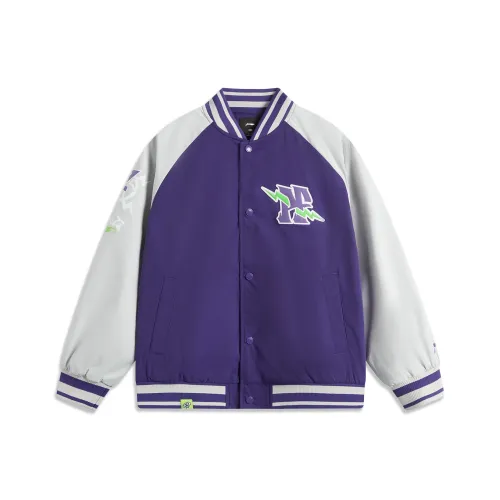 LINING YOUNG Куртка Basketball new Пурпурный Lakers Светло-дымчатый серый Детский