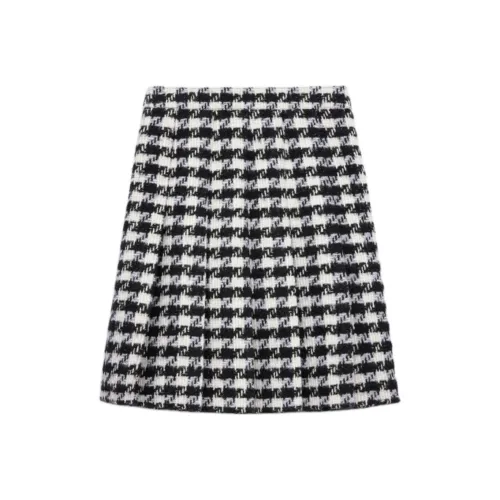 CELINE Повседневные короткие юбки Женские Черный Белый