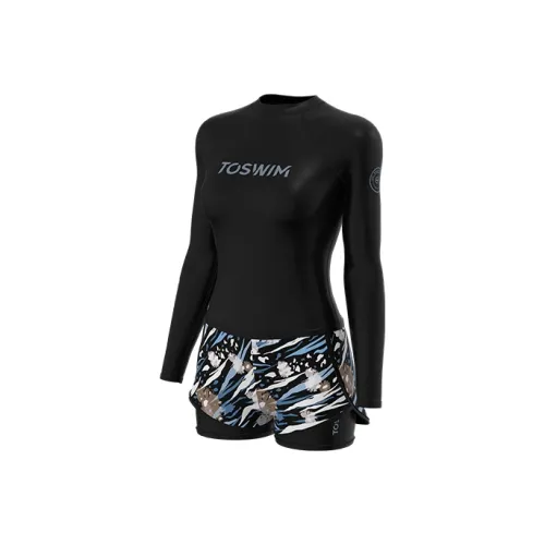 TOSWIM Глубокое море Призрачный Женские Двухкомпонентные Купальники