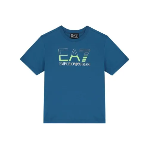 EMPORIO ARMANI T-рубашка EA7 синяя зеленая детская