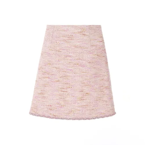 BESIONIA SS25 Повседневные короткие юбки Женские Розово-фиолетовый