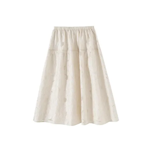 hacikis Повседневный Длинный Юбка Женские Прозрачная пряжа Облако Пряжа