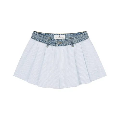 CALLED BACK Повседневные короткие юбки Женские Синие