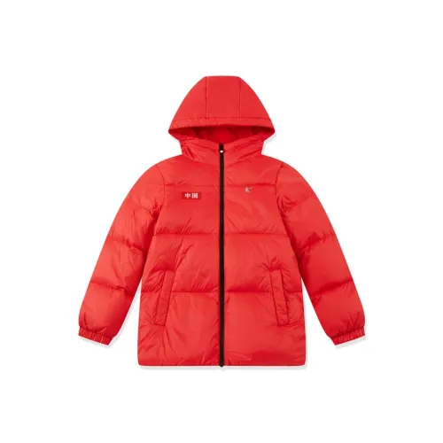 QIAODAN Пуховик Enchanting Red для подростков